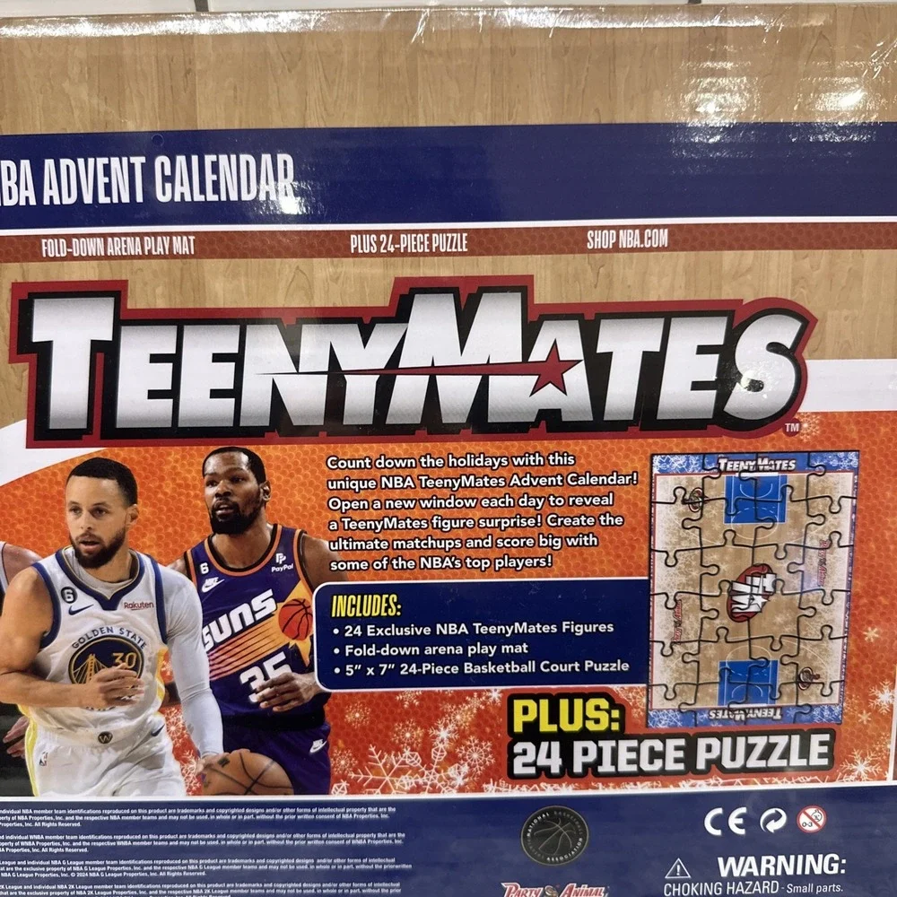 NBA TeenyMates Advent Calendar 2024 Includes 24 Figures and Puzzle New‎ Sealed